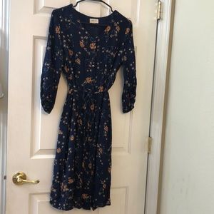 Orange creek floral dress small